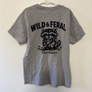 Next Level Apparel Heather Gray Wild & Feral Kids T-shirt